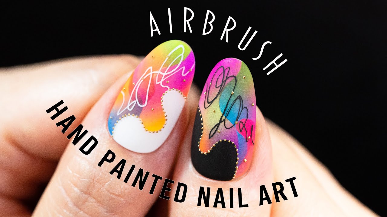 夏のネオンネイル】エアブラシでカラフルなネイルチップを作るよ