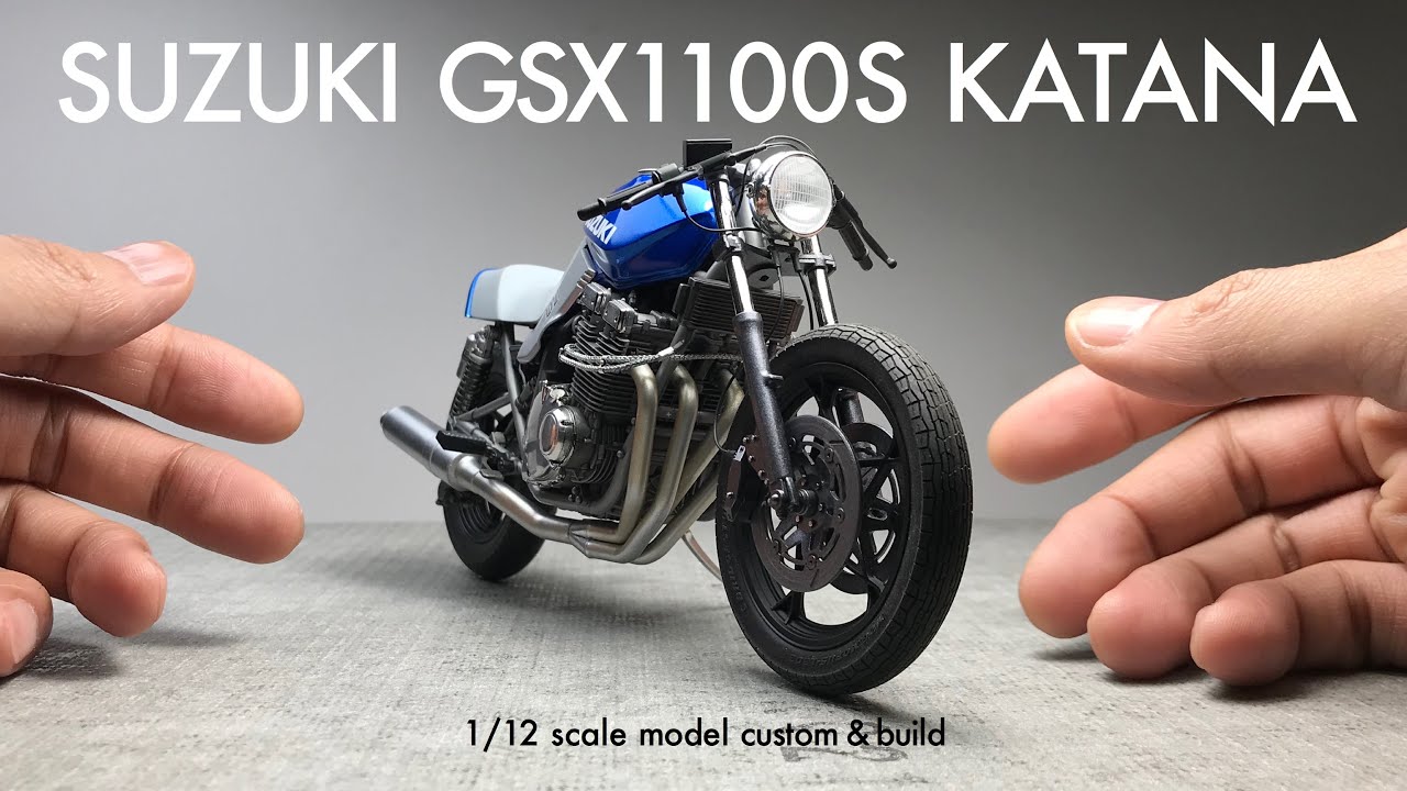 Building Tamiya 1/12 Suzuki GSX1100S KATANA Scale Model Custom