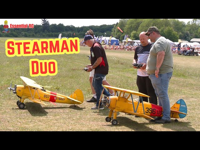 STEARMAN BIPLANE DUO ! Popham Model Show 2025 - YouTube