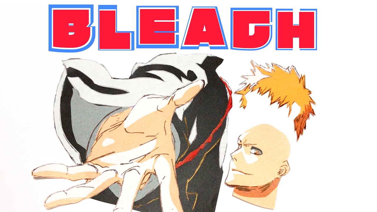 貼り絵】BLEACHの黒崎一護を貼り絵してみた！cutout BLEACH kurosaki