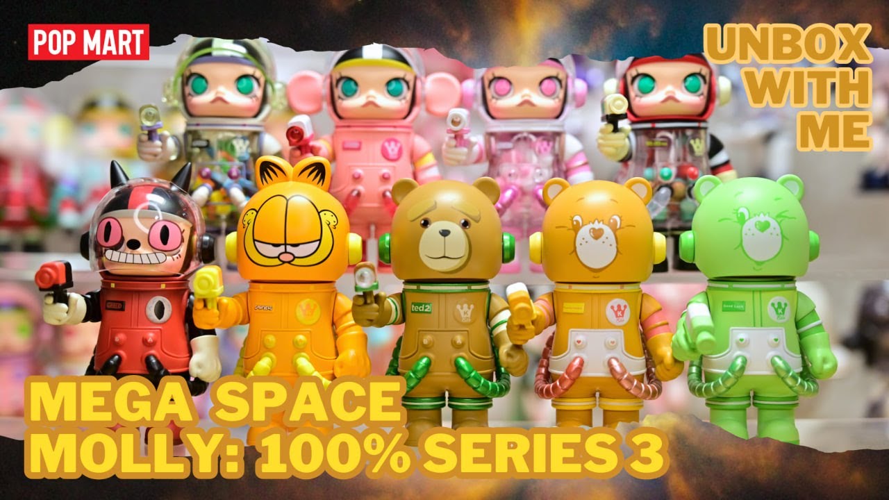 POP MART】MEGA SPACE MOLLY: 100% SERIES 3 | FULL SET UNBOXING (4K