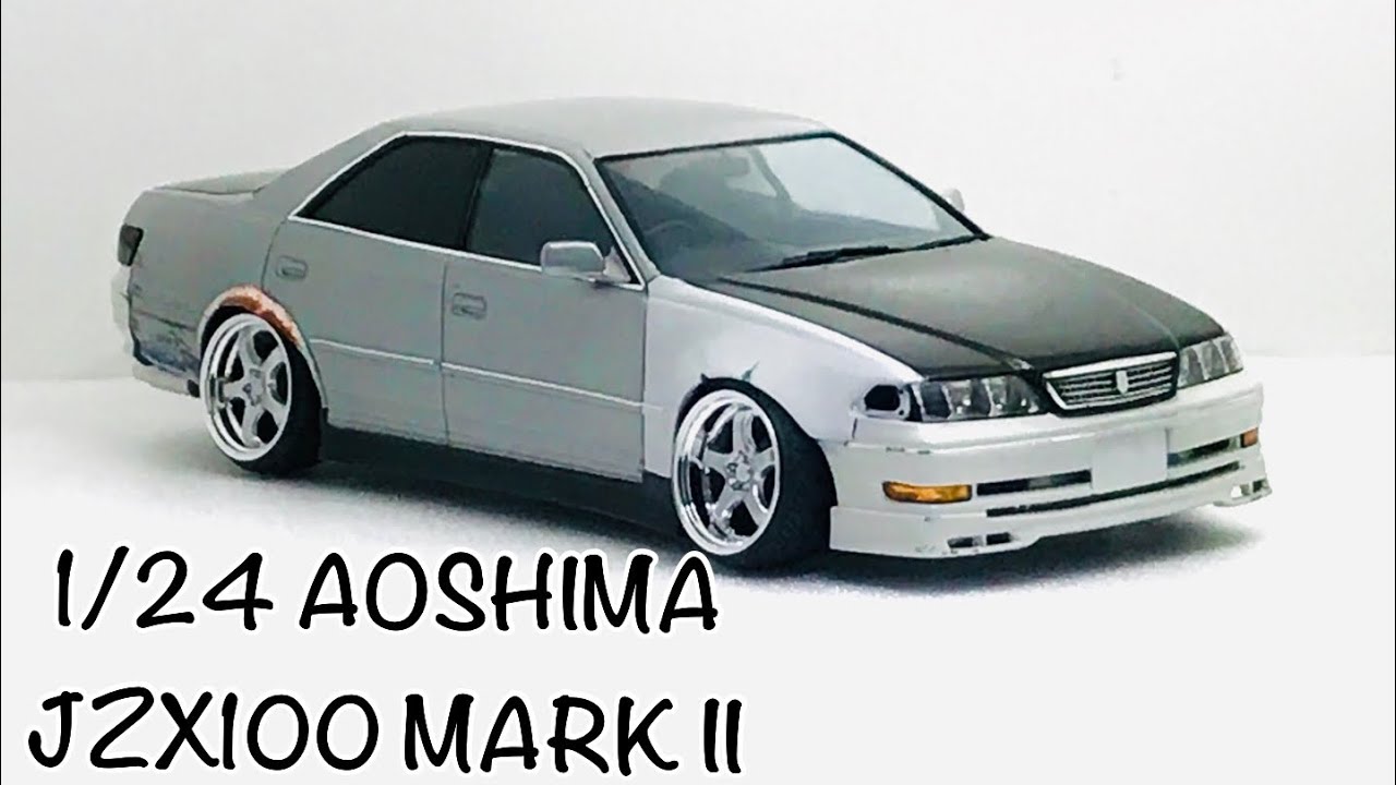 プラモデル』JZX100マークIIの実車を再現してみた - YouTube