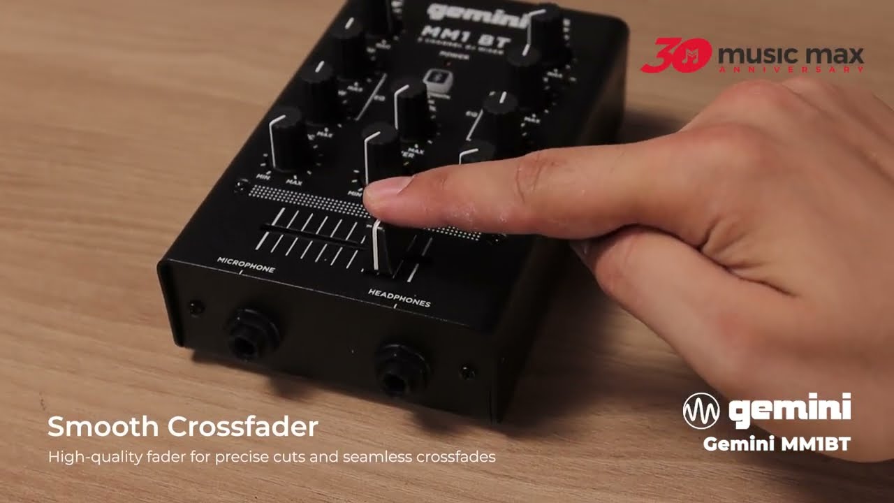 GEMINI MM1BT with BT DJ Mixer - YouTube
