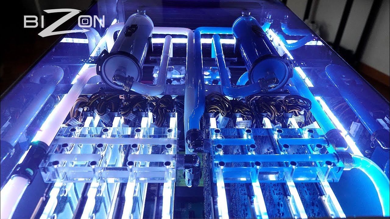 World's first liquid cooled 10 GPU server (TITAN RTX) - YouTube