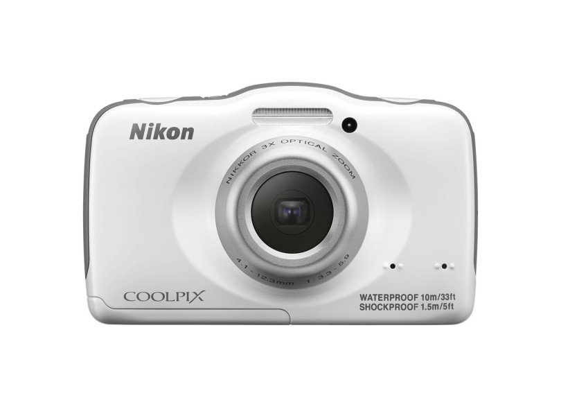 Câmera Digital Nikon Coolpix 13,2 MP À prova d'Água Full HD S32