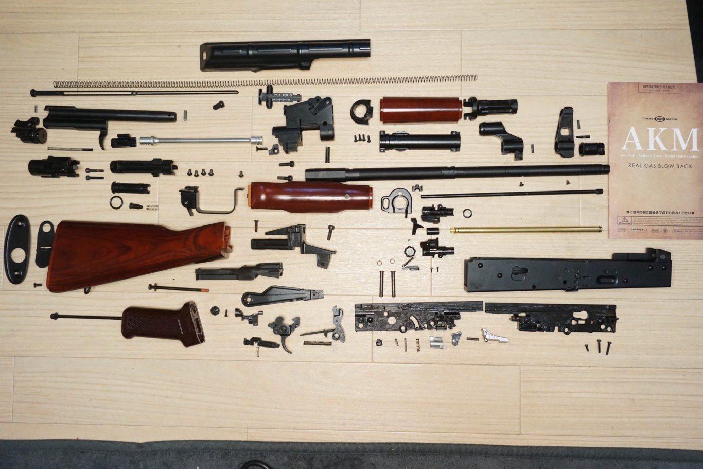 東京マルイ AKM GBB カスタム HOPパッキン、グリップ、トップレール