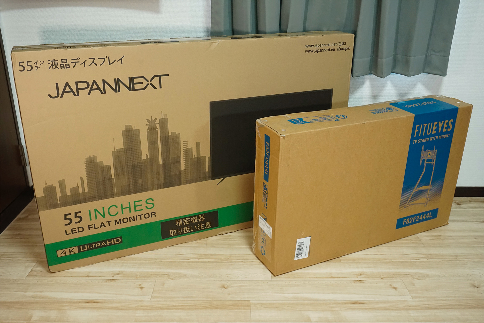 JapanNext JN-IPS5500TUHDR 4K 55インチ液晶ディスプレイとFITUEYES
