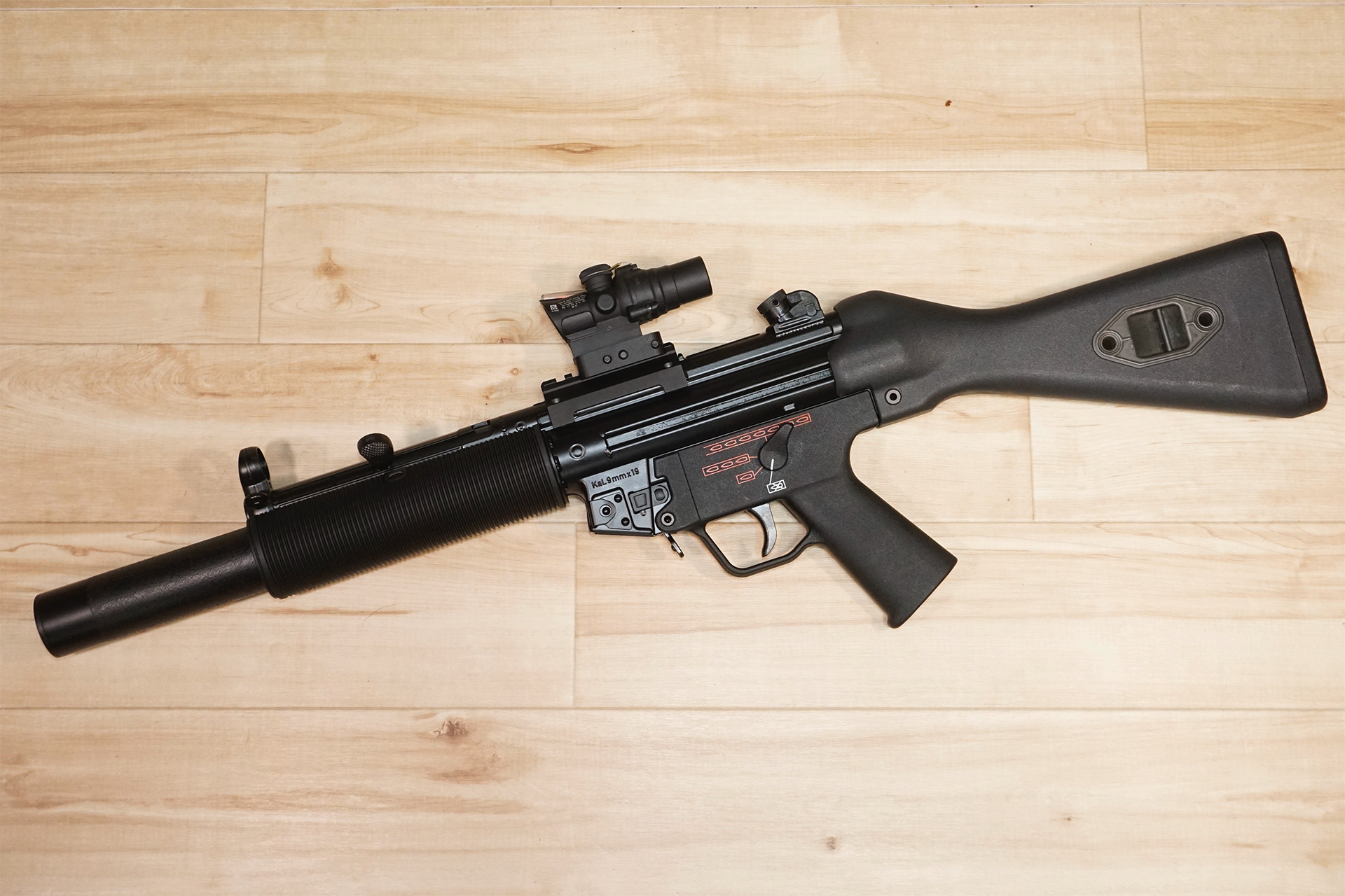 リコイルオミットした次世代MP5SD6のダミーボルト用リターンスプリング