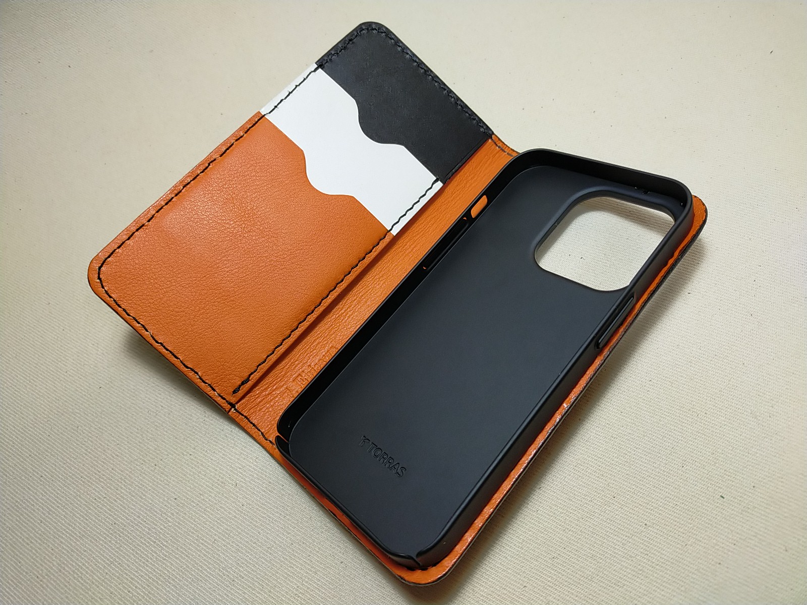 iPhone14Pro手帳型横開きケース221001 | 革工房ノーツオーダーメイド革製品