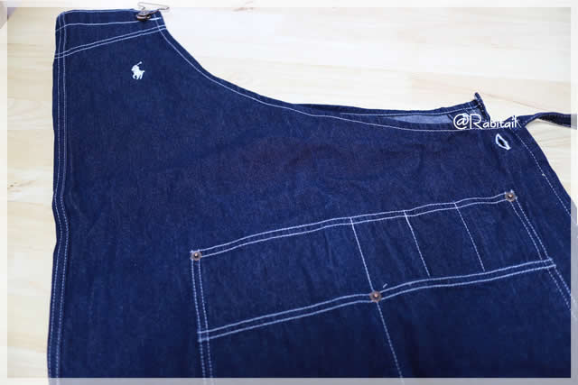 デニムエプロンからリメイクランチバッグ | rabitail