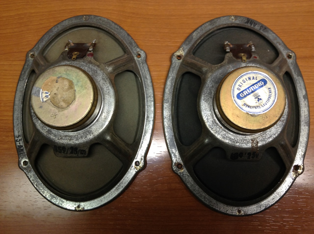 50's 西ドイツ グルンディッヒ 17.5cm x 12.5cm 楕円スピーカーを入手