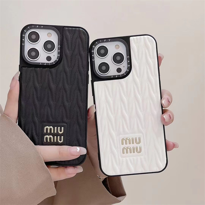 スマホケース miumiu iphone17/16pro ケース 人気ブランド 女子 ミュウ