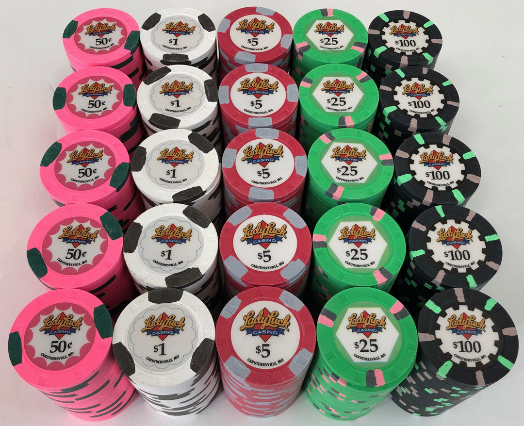 500 Lady Luck Casino Paulson Set - Apache Poker Chips