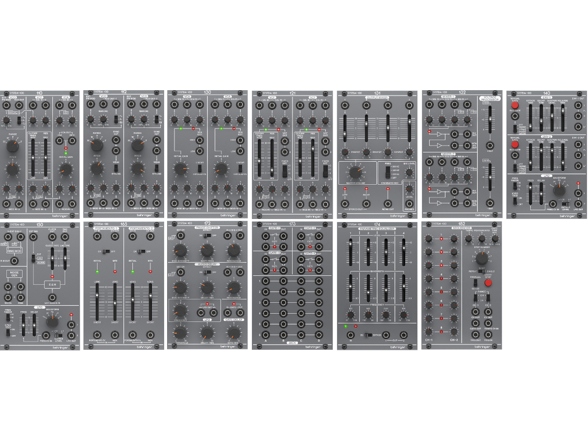 Behringer shows a complete Roland System-100 eurorack system