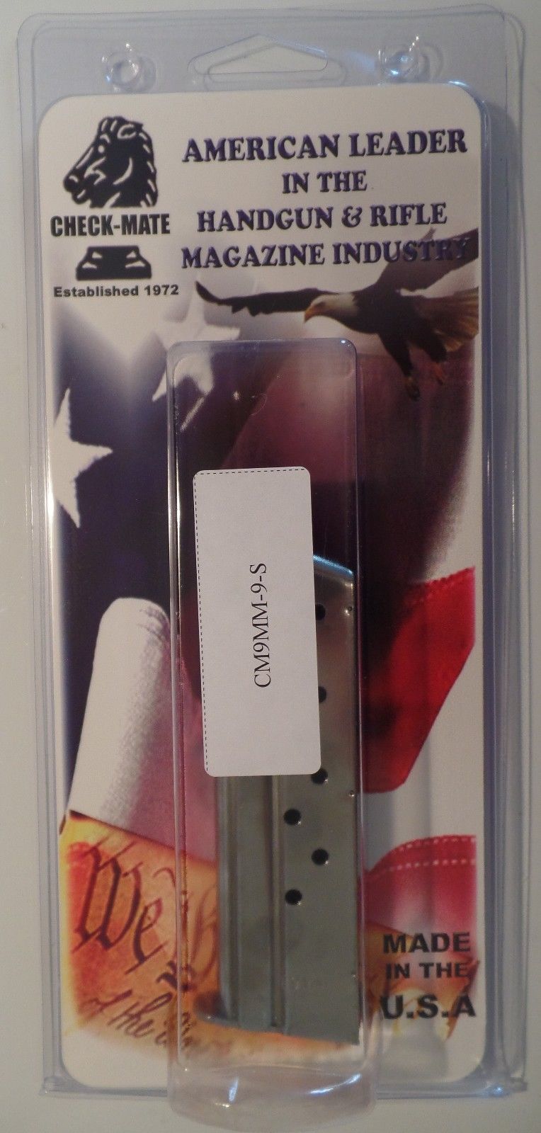 Check-Mate 9mm 9rd Stainless Steel Full Size 1911 Magazine CM9MM-9