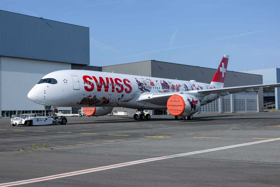 特別ラッピング機「SWISS Wanderlust」 スイス、エアバスA350-900型機