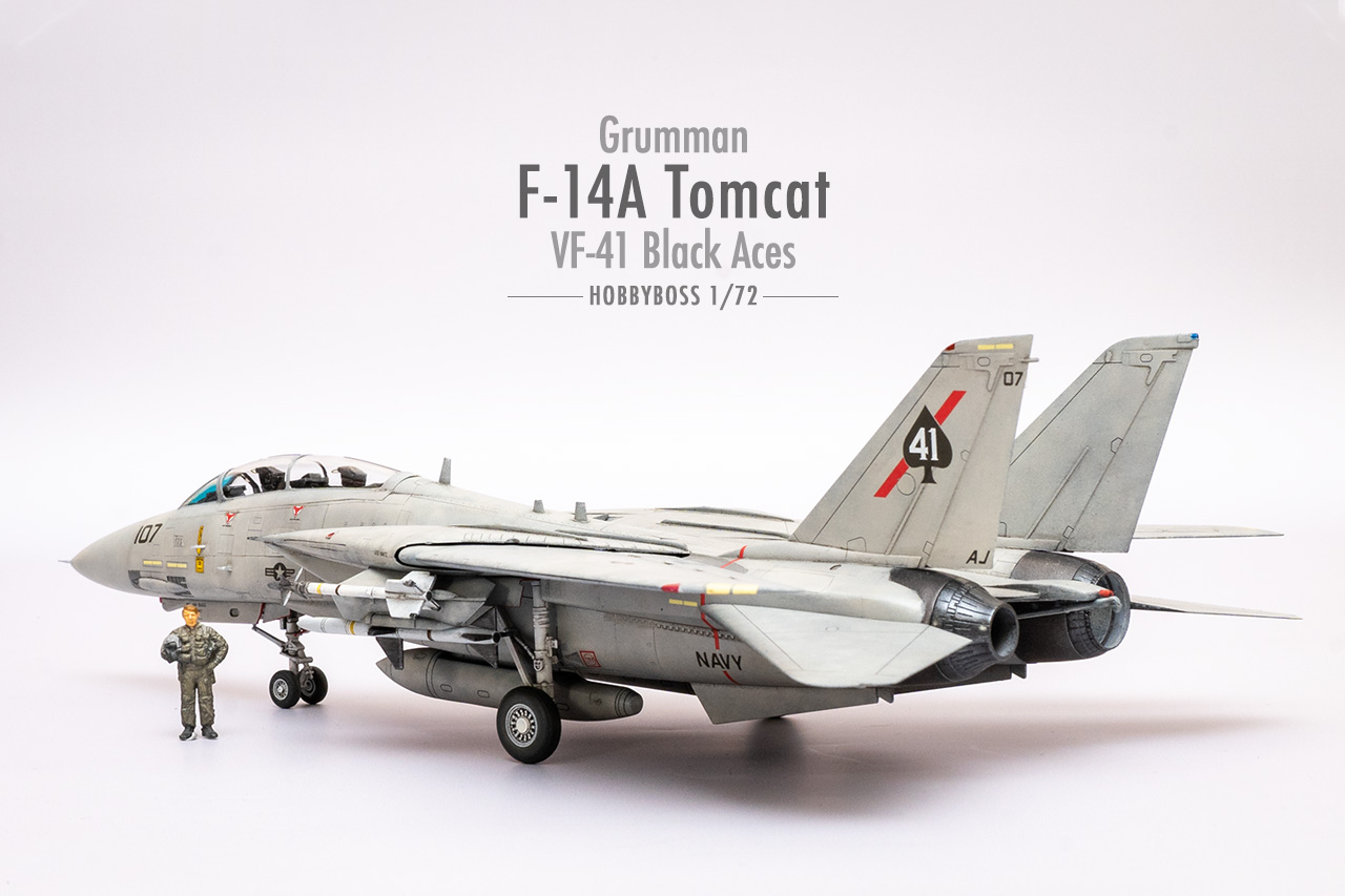 Completed : Hobbyboss 1/72 Grumman F-14A Tomcat 'VF-41 Black Aces