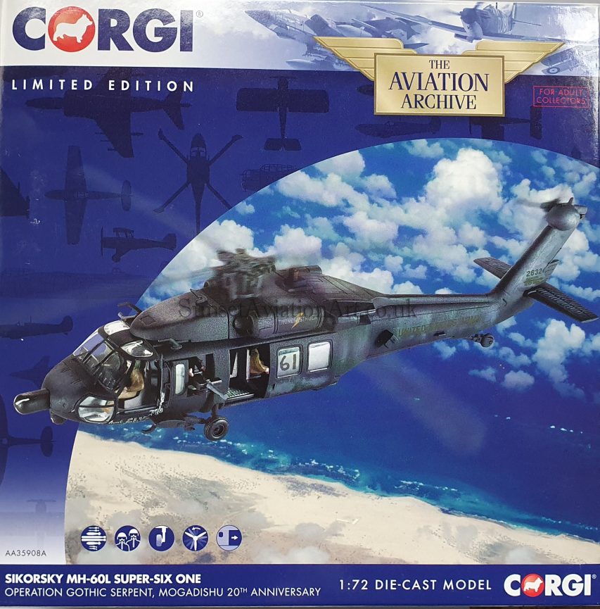 AA35908A Corgi Sikorsky MH-60L Super-Six One Gothic Serpent