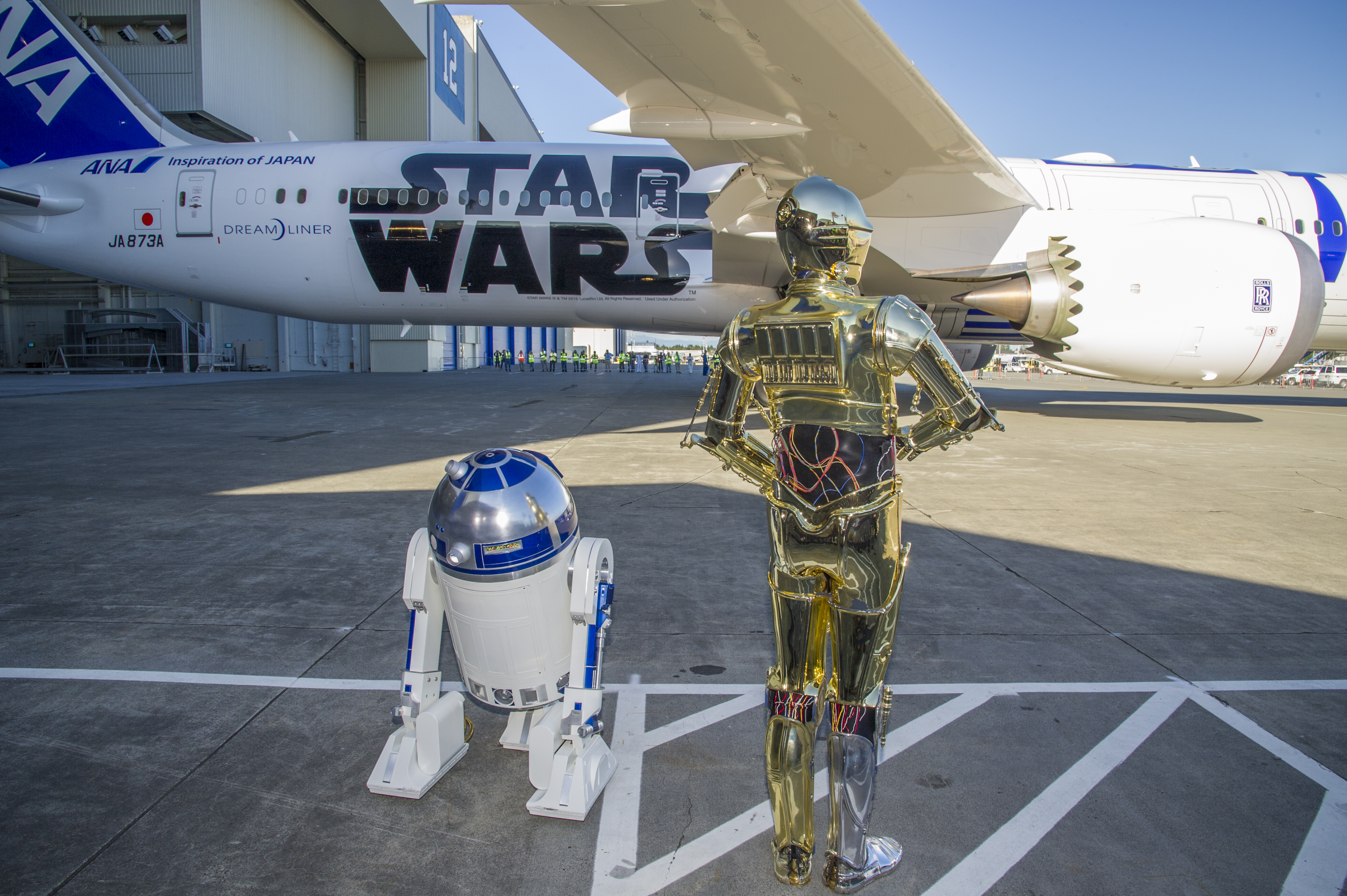 TheDesignAir –ANA R2D2 787 Rolls Out Of Hangar