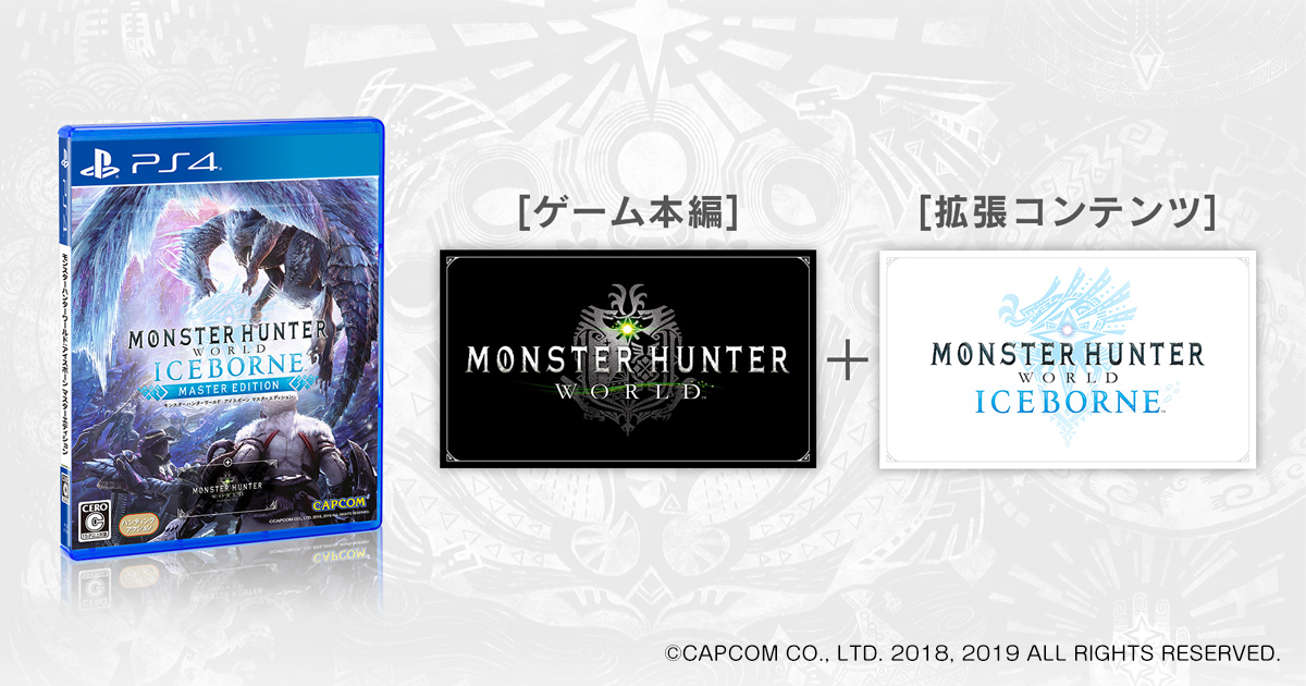 PS4/PS4 Pro本体と拡張コンテンツが同梱された「モンスターハンター