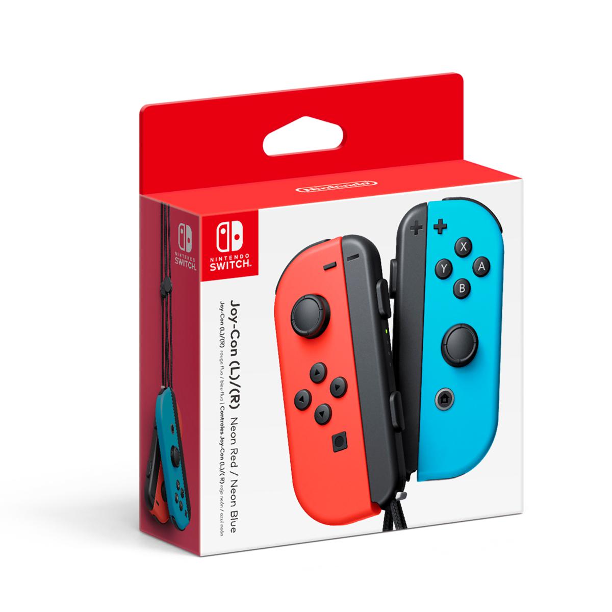 Nintendo Switch Joy-Con L/R - Neon Red and Neon Blue | HSN