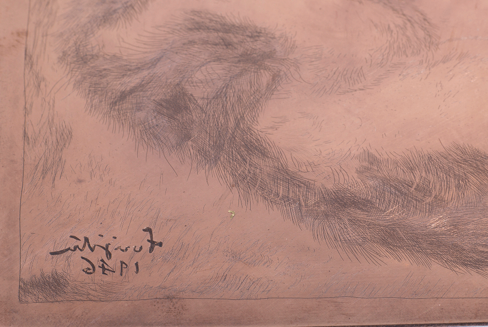 銅版画「猫」 | フジタの未発表銅版画 | 河村アートプロジェクト