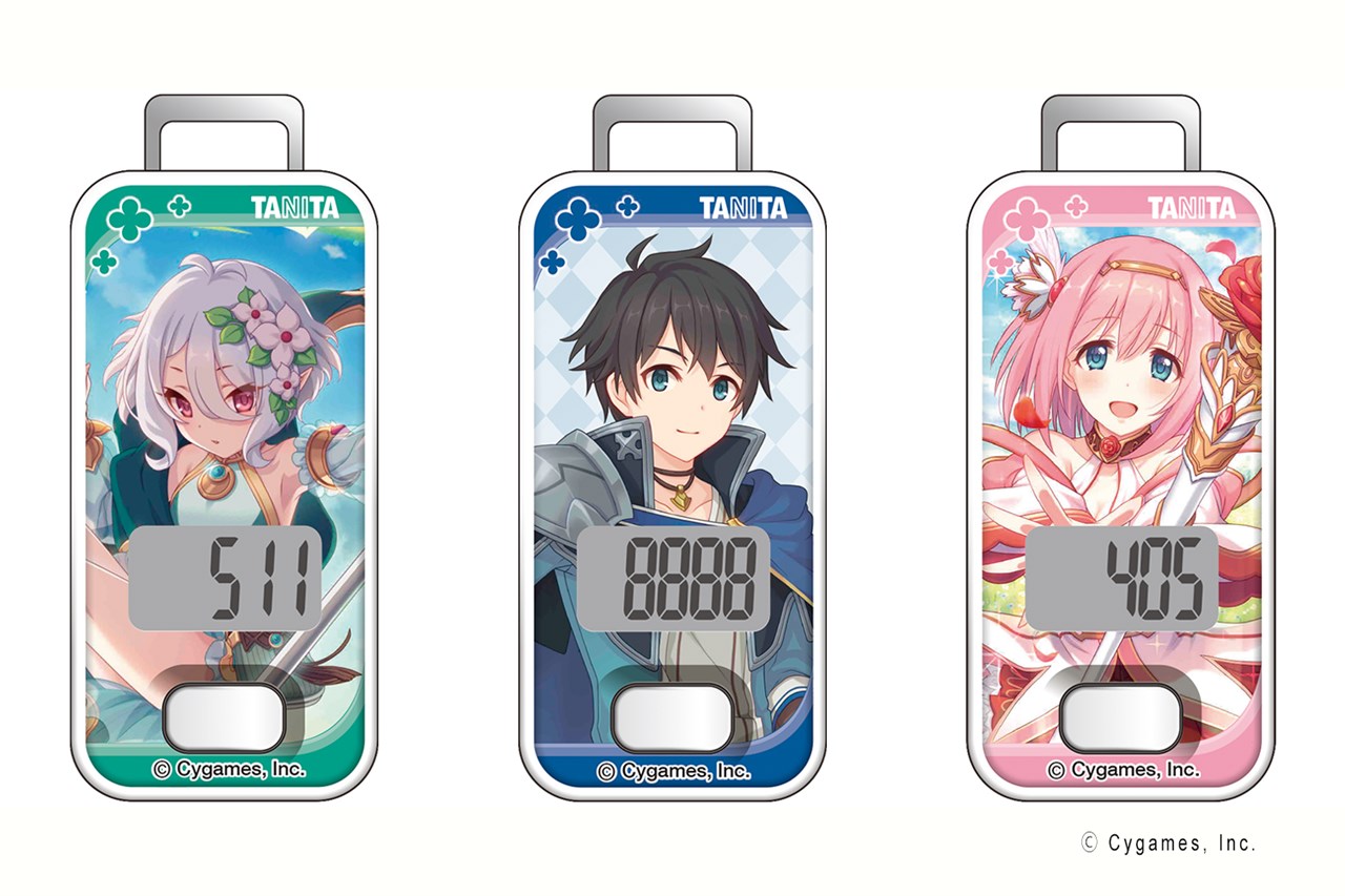 タニタ、『プリコネR』とコラボした3D（3軸加速度）センサー搭載歩数計