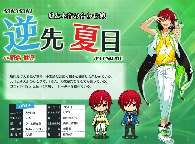 Happy Elements、『あんさんぶるスターズ！』新キャラの逆先夏目（CV