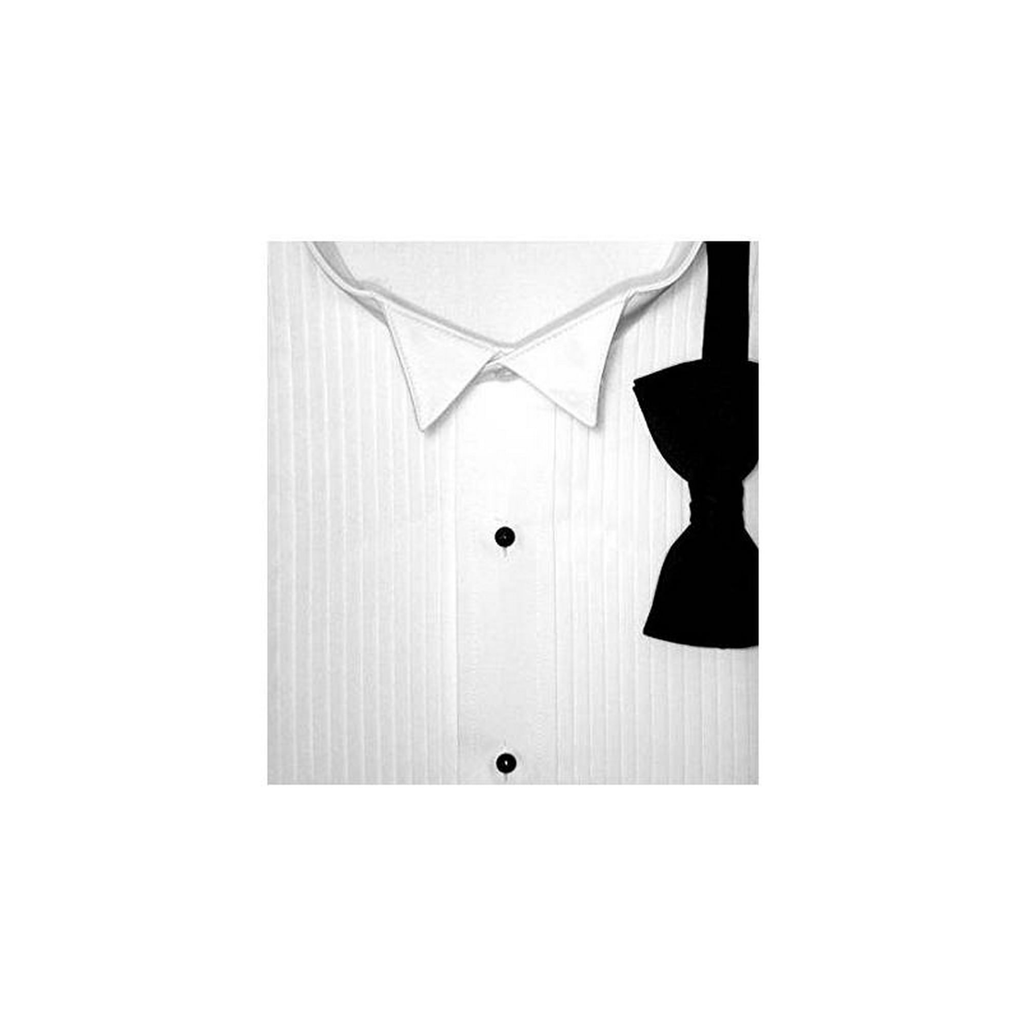 Tuxedo Dress Shirt w/ Bow Tie 40% Polyester 60% Cotton 1/4