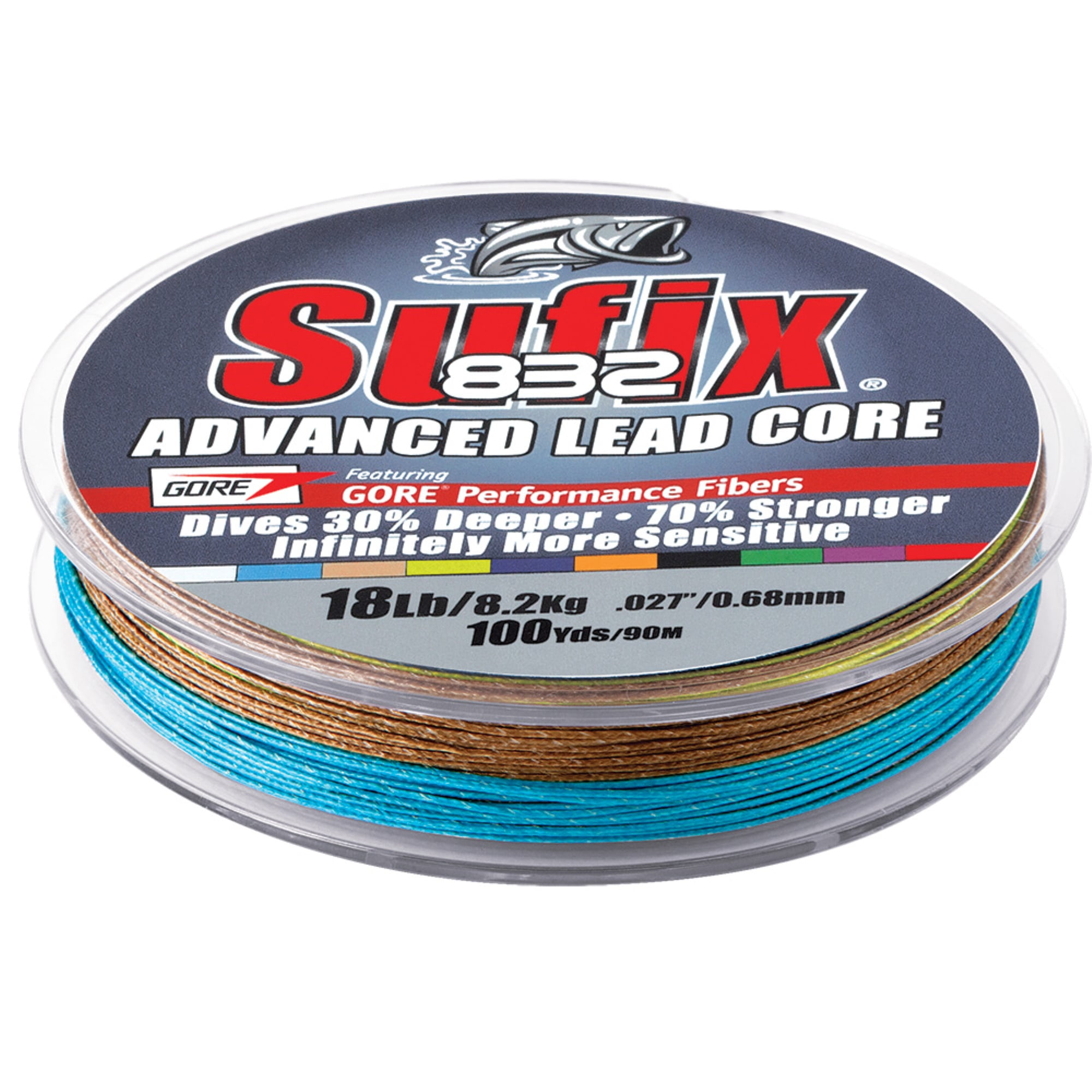 Sufix 832 Advanced Lead Core Fishing Line 100 Yds 12lb - Walmart.com