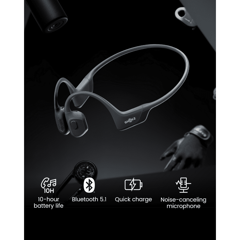Shokz OpenRun Pro Mini Bone Conduction Bluetooth Headphones, Black