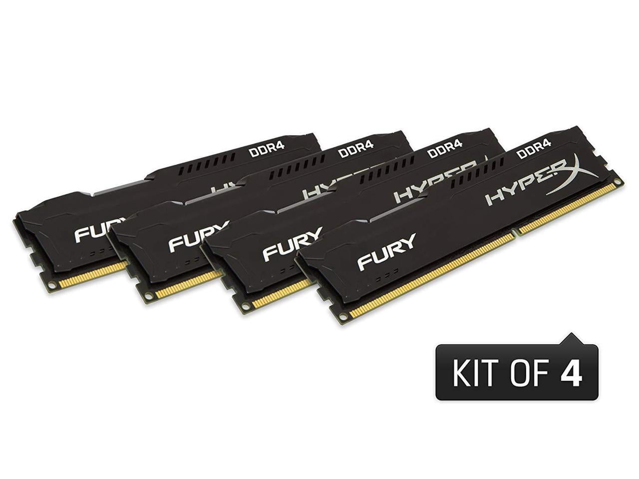 Kingston HyperX FURY Black 32GB Kit (4x8GB) 2400MHz DDR4 Non-ECC