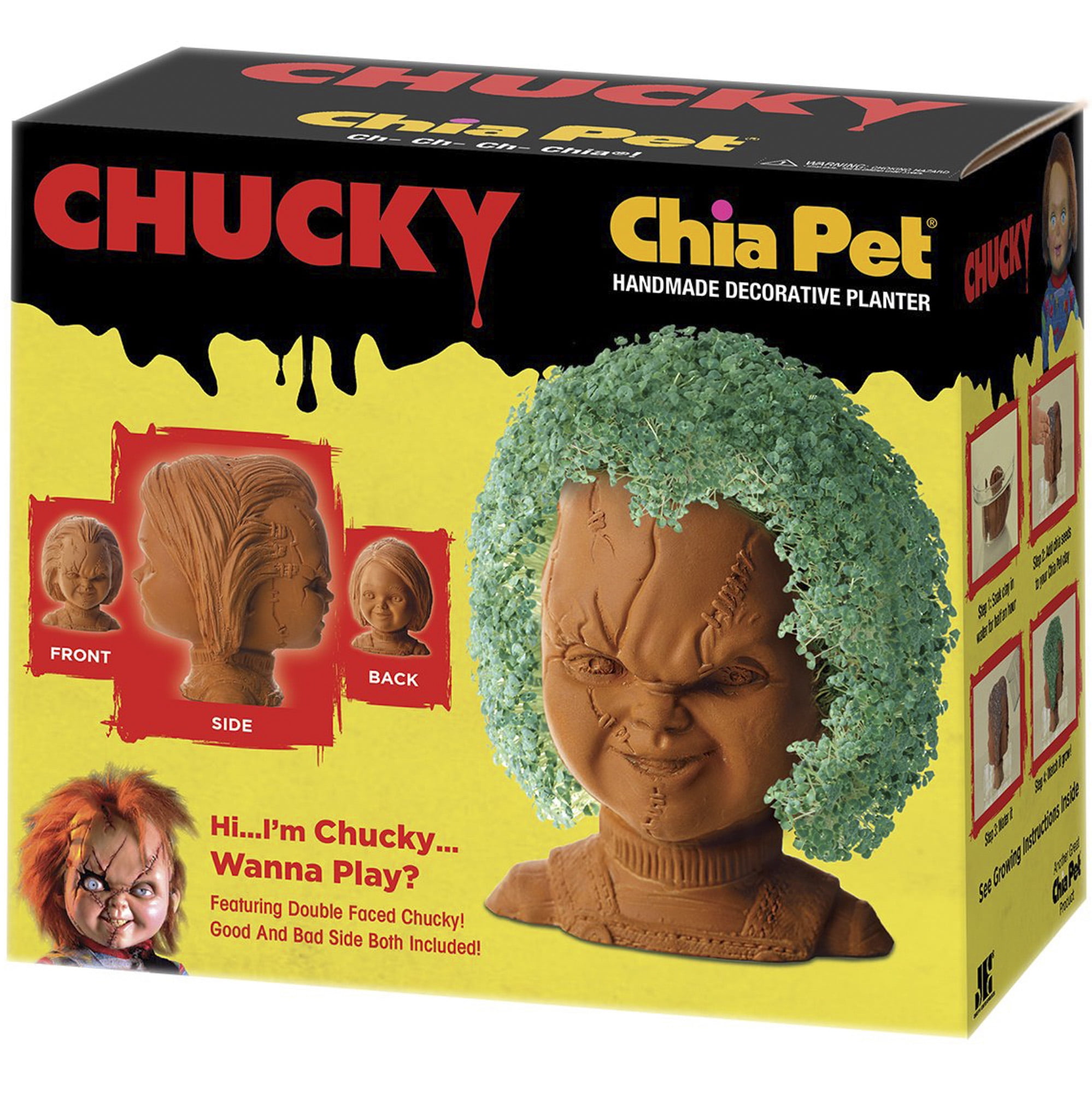Chia Pet Chucky - Terracotta Pottery Planter from Child's Play