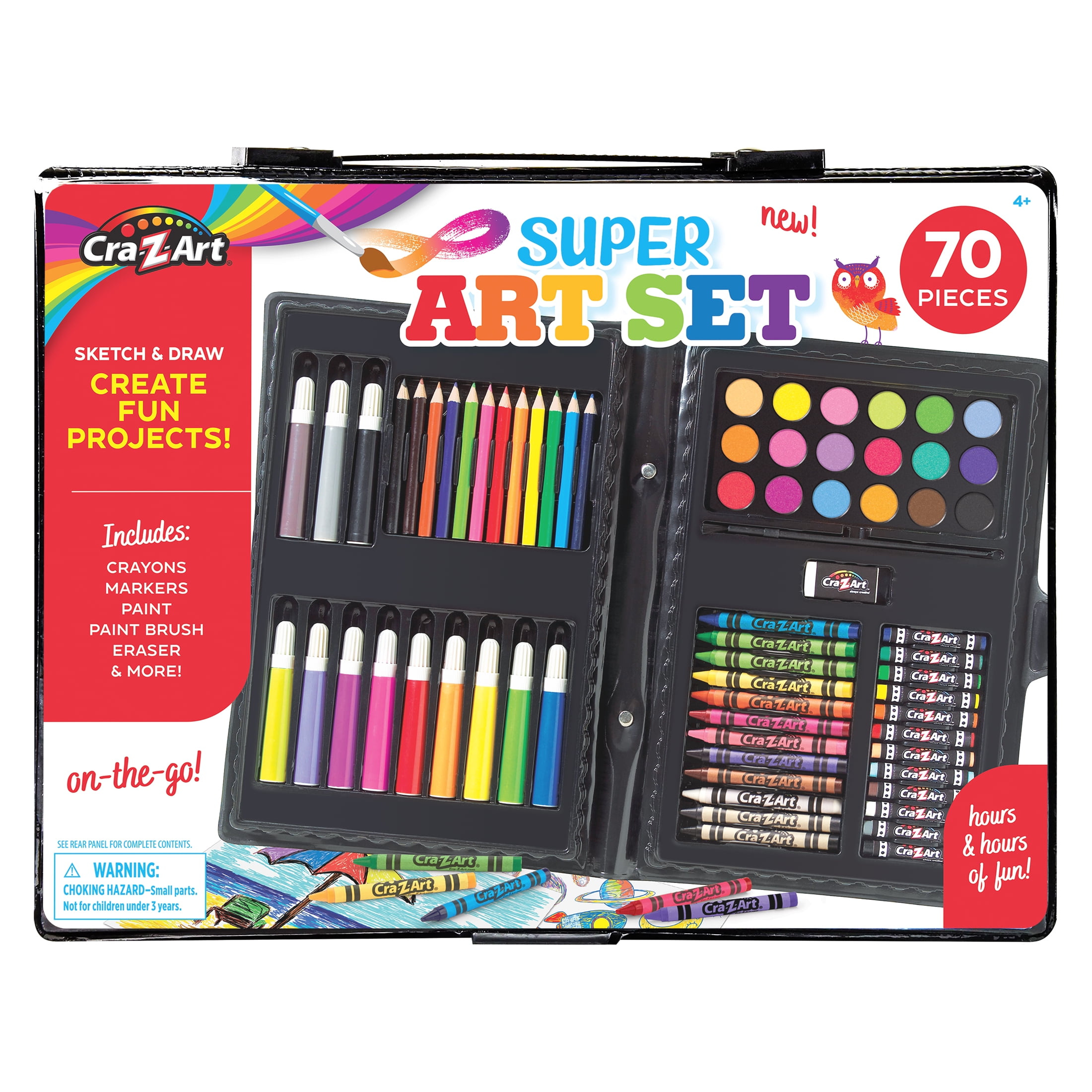 Cra-Z-Art Super Art Set-70 Piece Set Toy for Creative Exploration