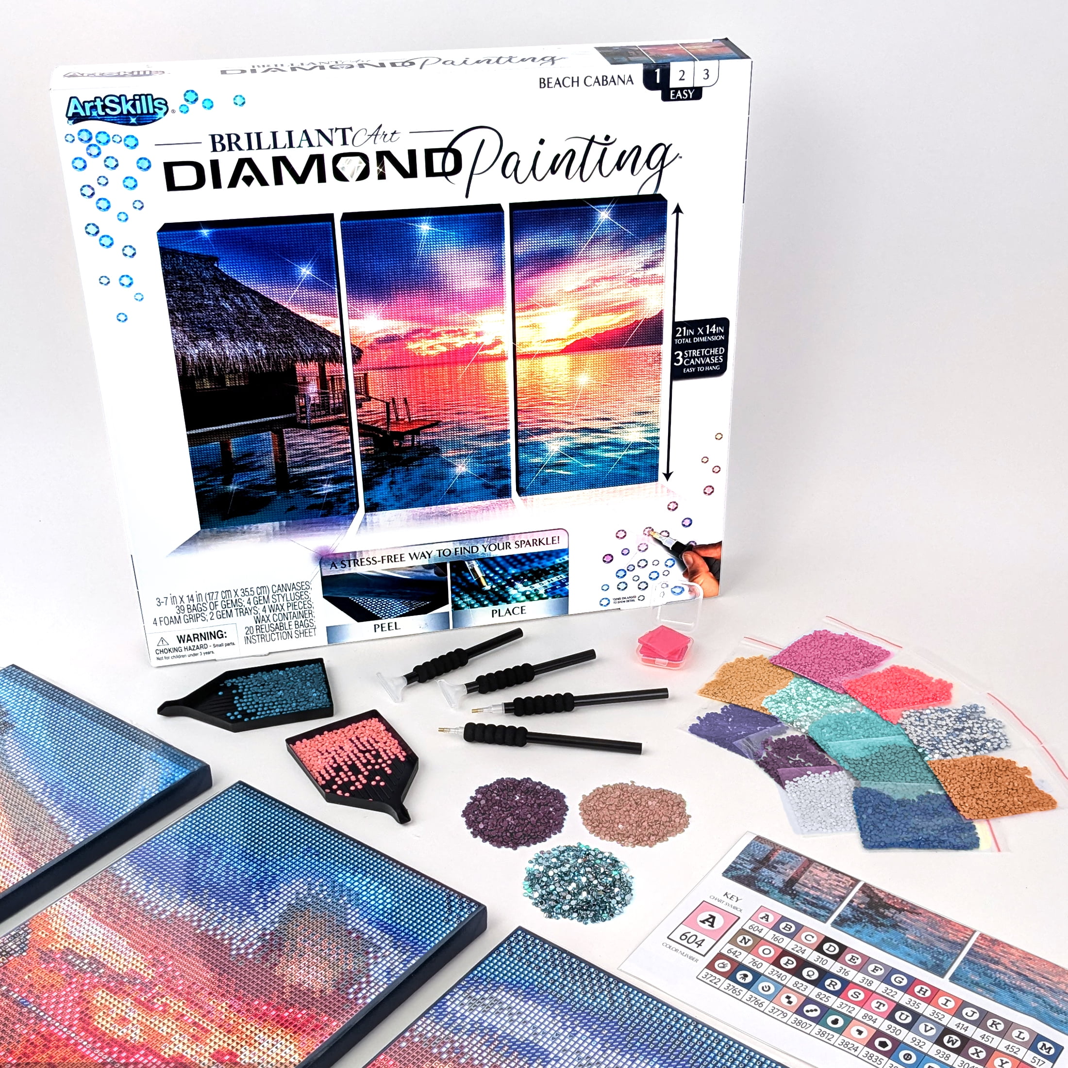 ArtSkills Brilliant Art Diamond Painting, Beach Cabana - Walmart