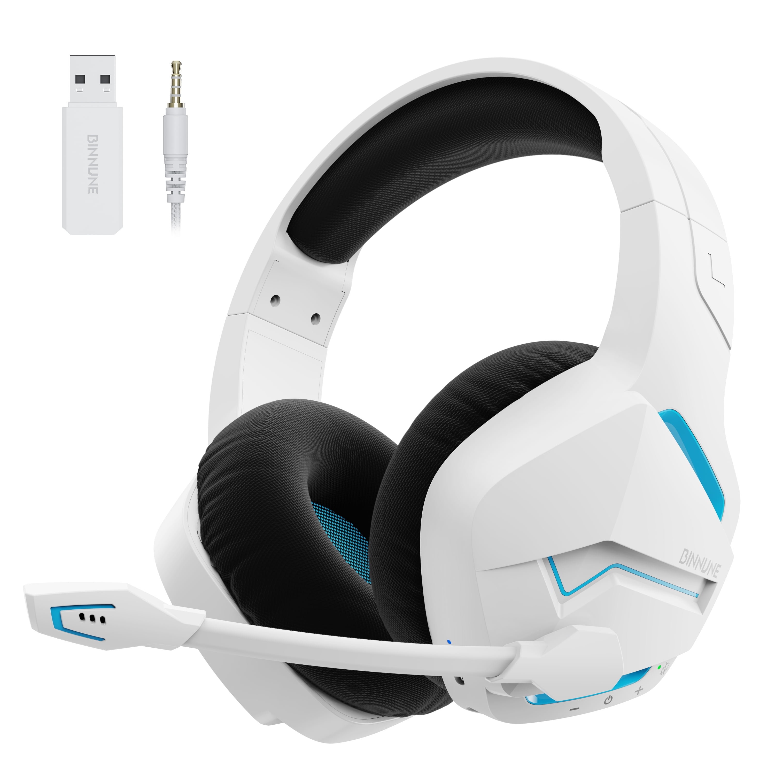 BINNUNE Wireless Gaming Headset with Microphone for PS5 PS4 Switch
