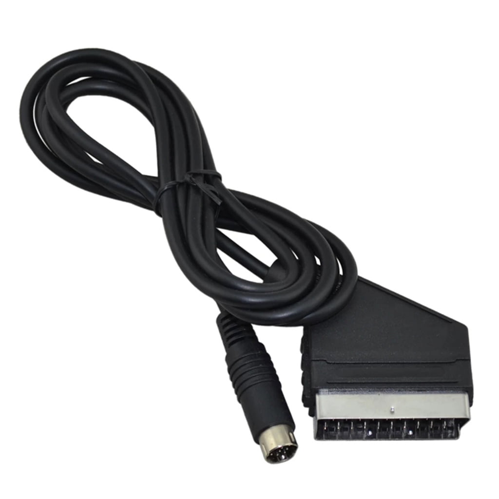 Black RGB Scart Cable AV Cord Stable Transmit for SEGA for Saturn