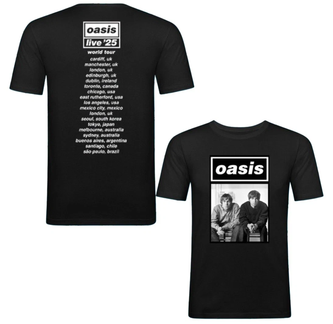 OASIS Live '25 Tour 2025 T-shirt Allsize For Fans Short Sleeve