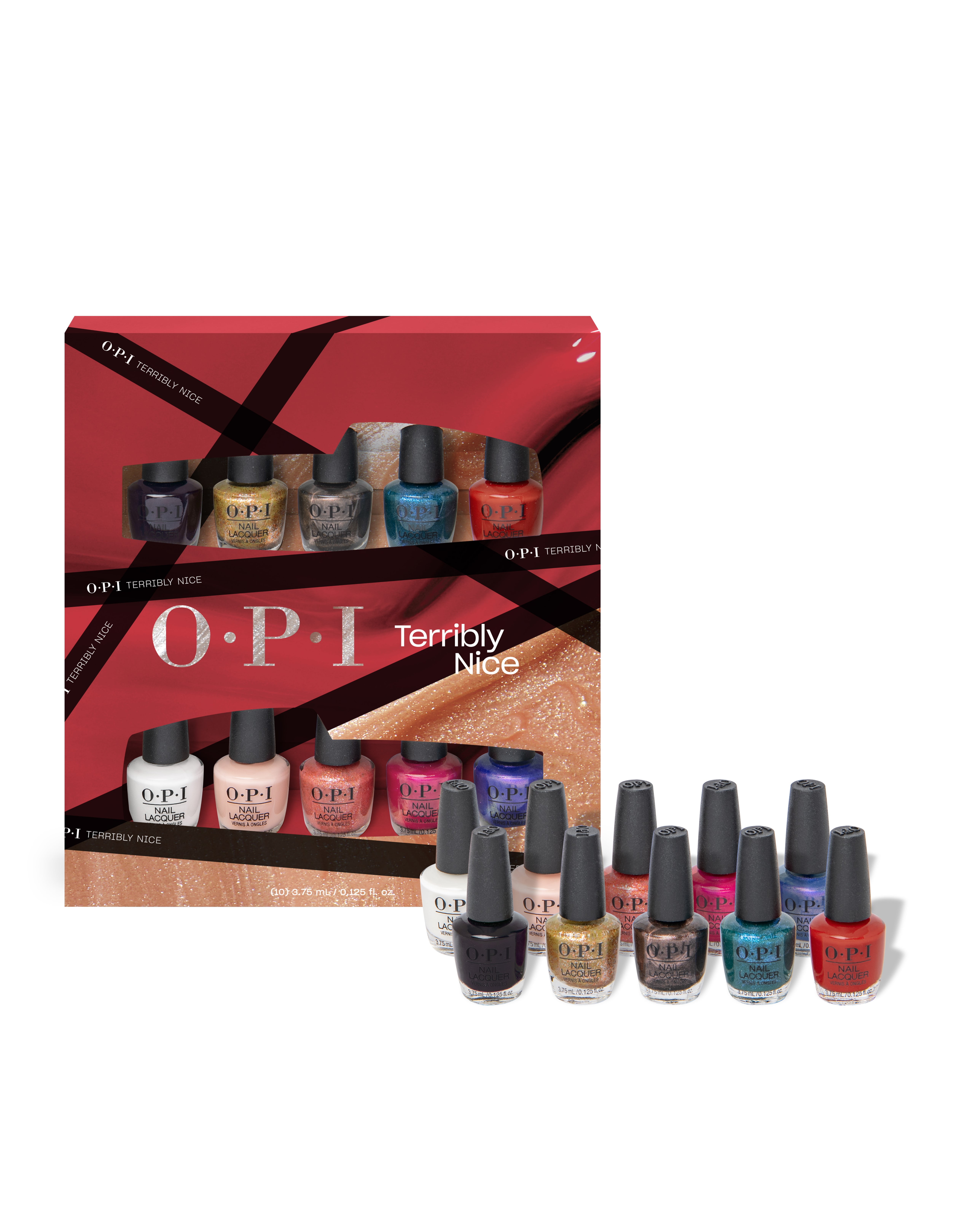 OPI Nail Lacquer Mini 10-Piece Christmas Collection, Holiday