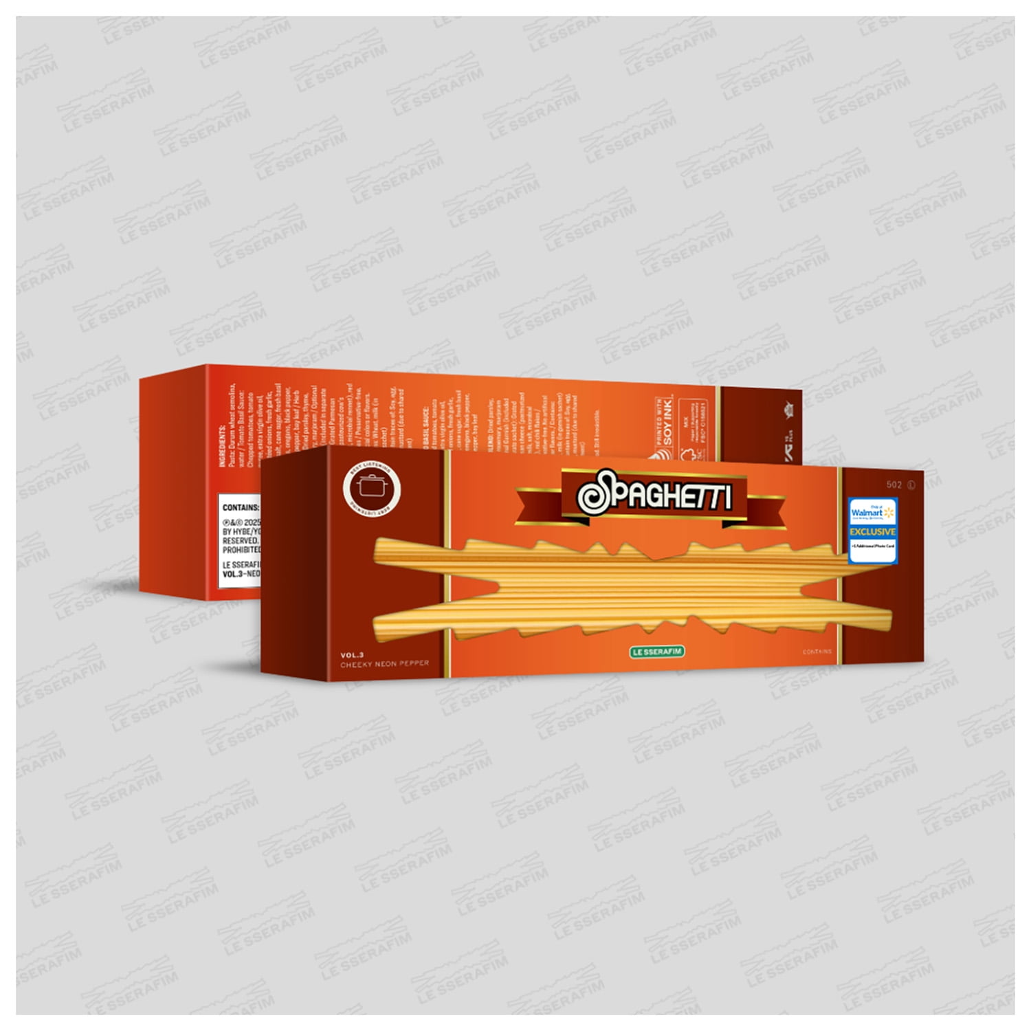 LE SSERAFIM - 1st Single Album 'SPAGHETTI' CHEEKY NEON PEPPER