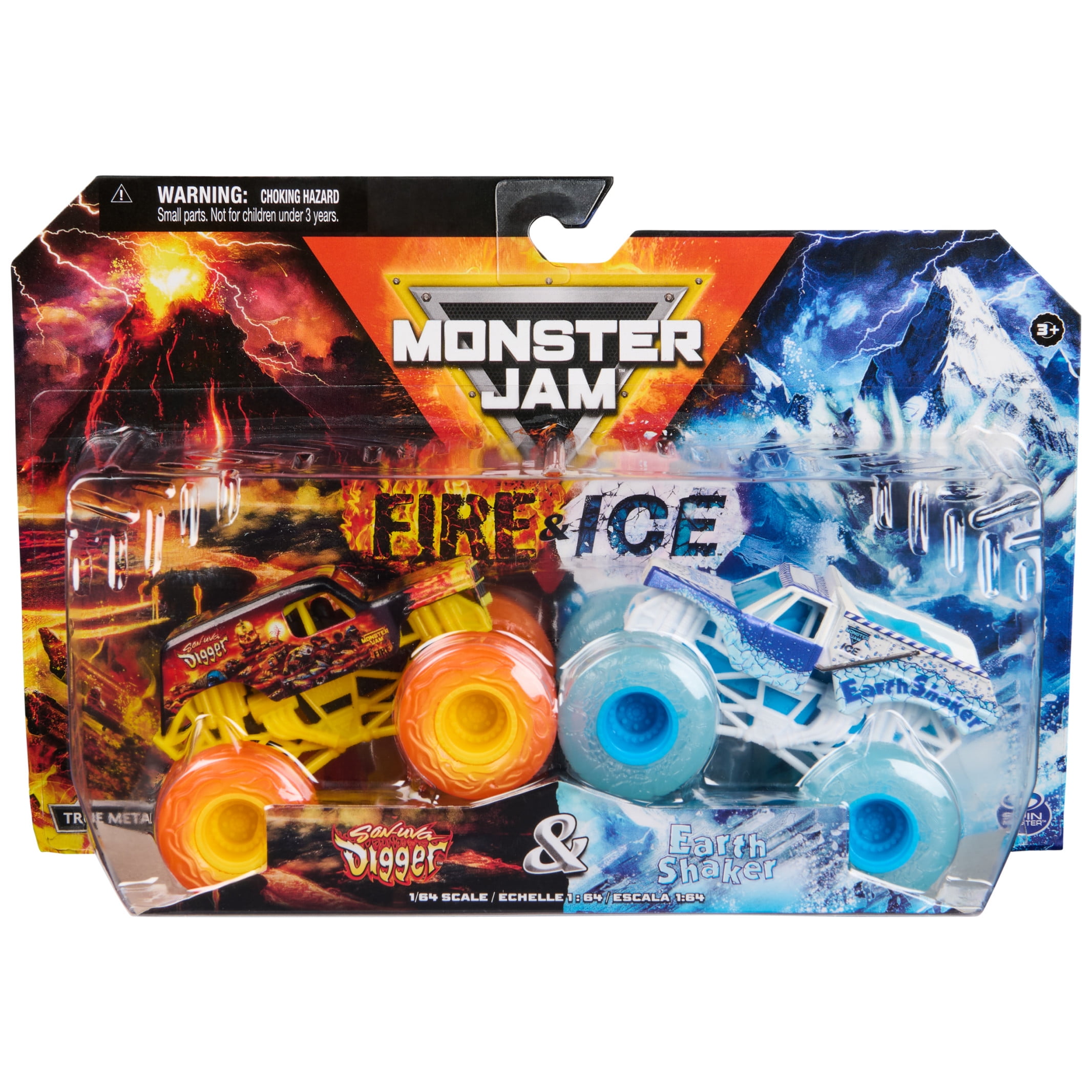 Monster Jam, Official Fire & Ice, Son-Uva Digger and Earth Shaker