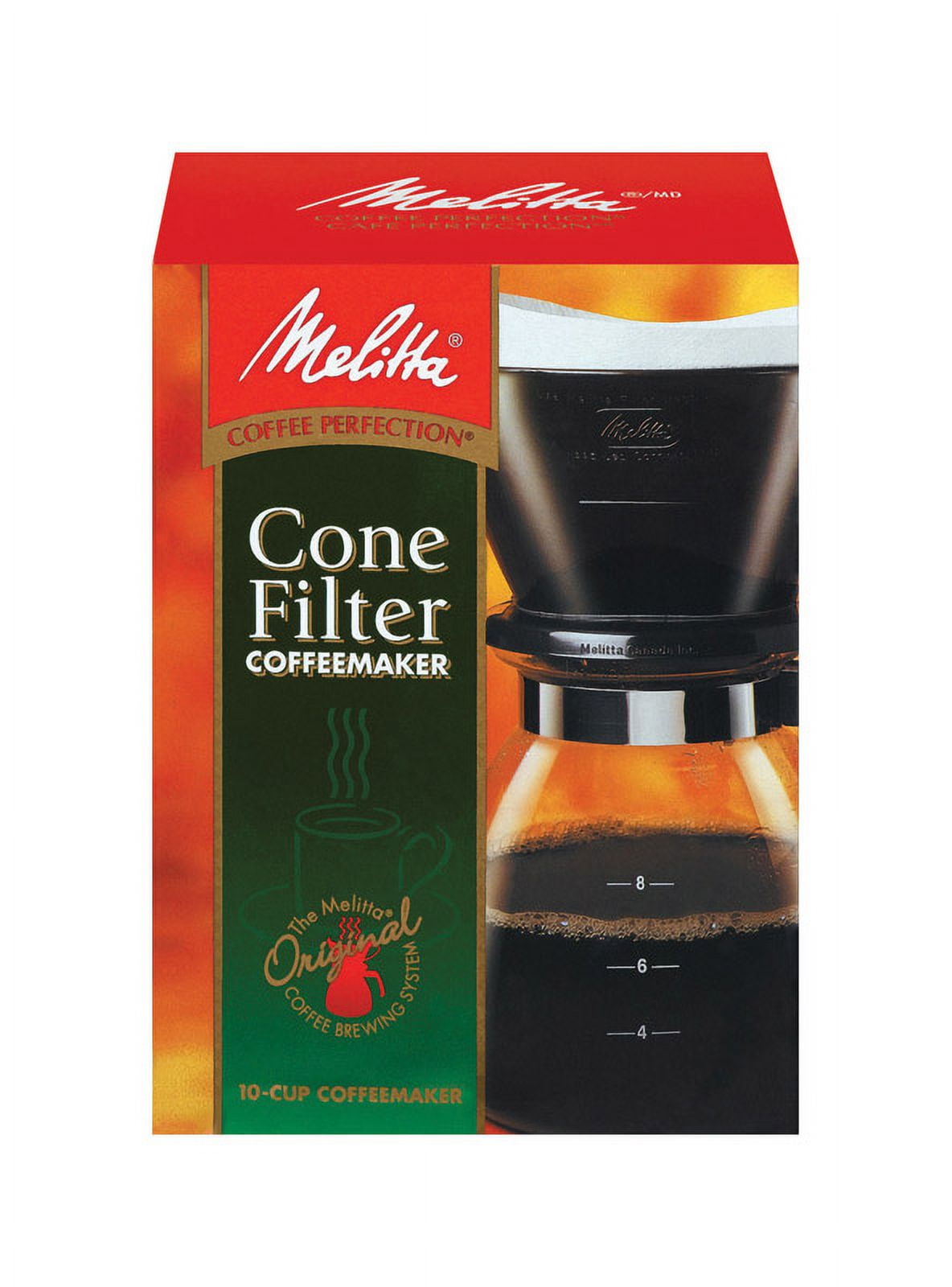 Free Shipping! Melitta Black Traditional Cone Coffeemaker, 10 Cup