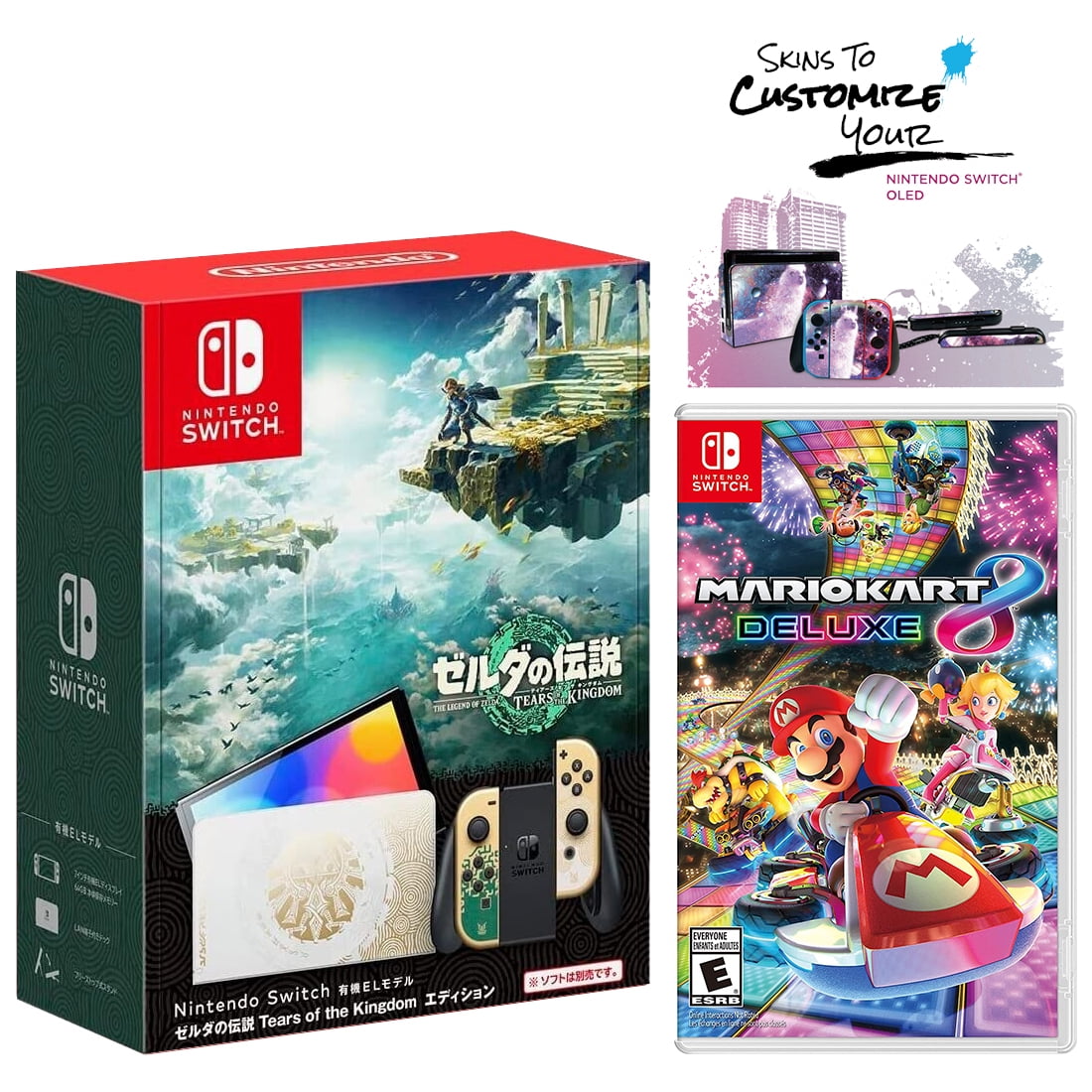 Nintendo Switch OLED Splatoon 3 Edition + Mario Kart 8 Deluxe Game