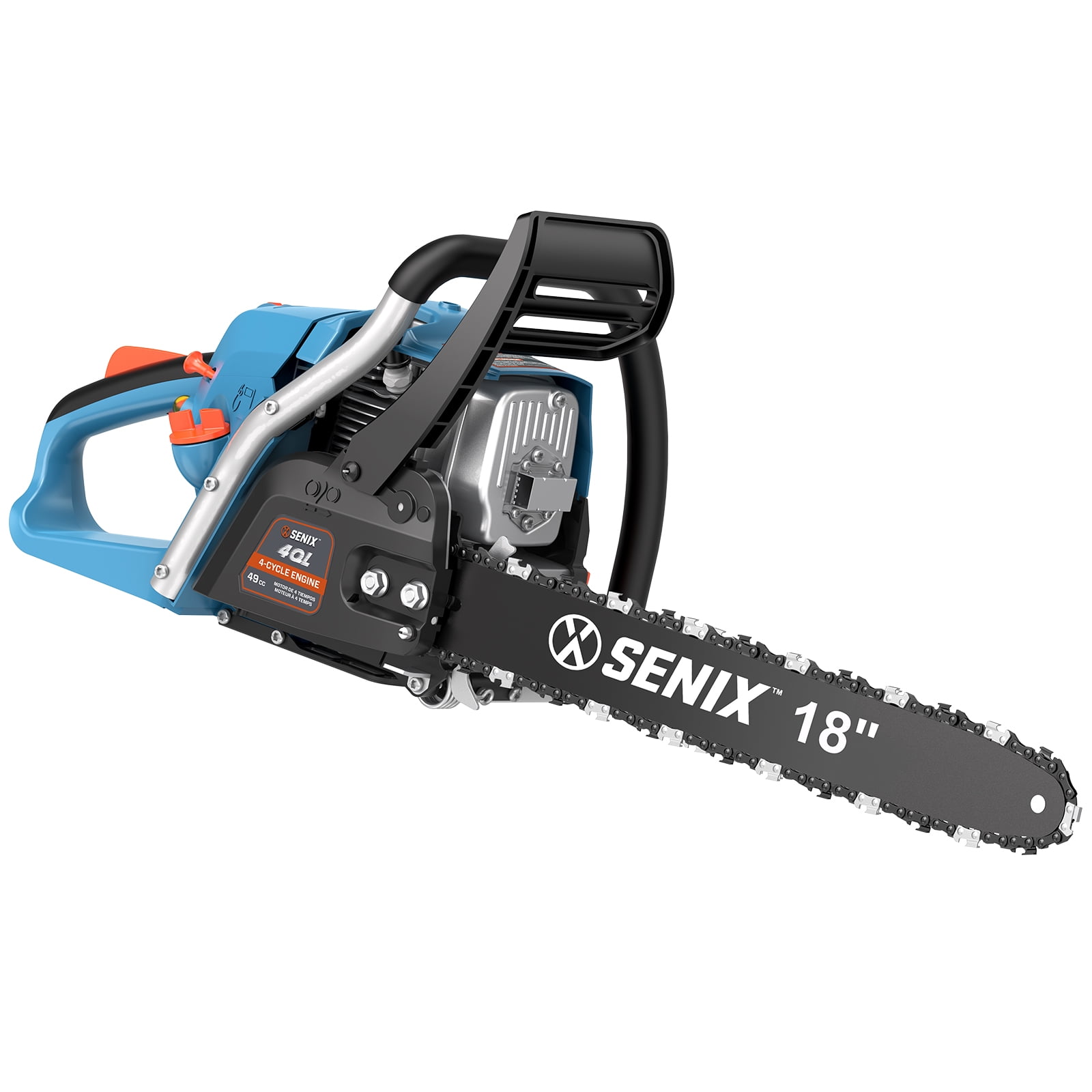 SENIX 49cc 4-Cycle 18-Inch Gas Chainsaw with Oregon Bar & Chain