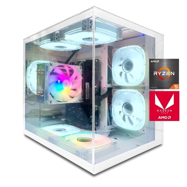 ZHIC Gaming Desktop PC, AMD Ryzen 5 5600G, 16GB RAM, 1TB SSD