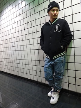 NINE RULAZ LINEのスタジャンを使った人気ファッションコーディネート