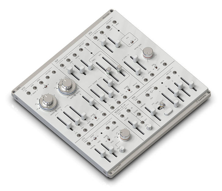 美しいデザインのデスクトップ型セミ・モジュラー・シンセサイザー