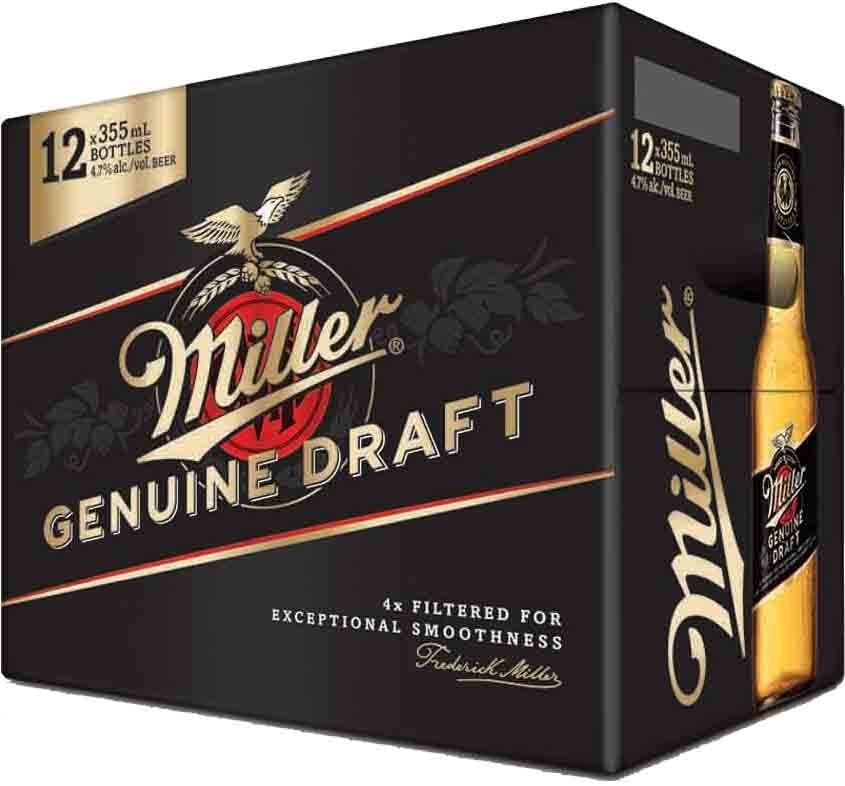 Miller Genuine Draft 12 pack 12 oz. Bottle - Argonaut Wine & Liquor