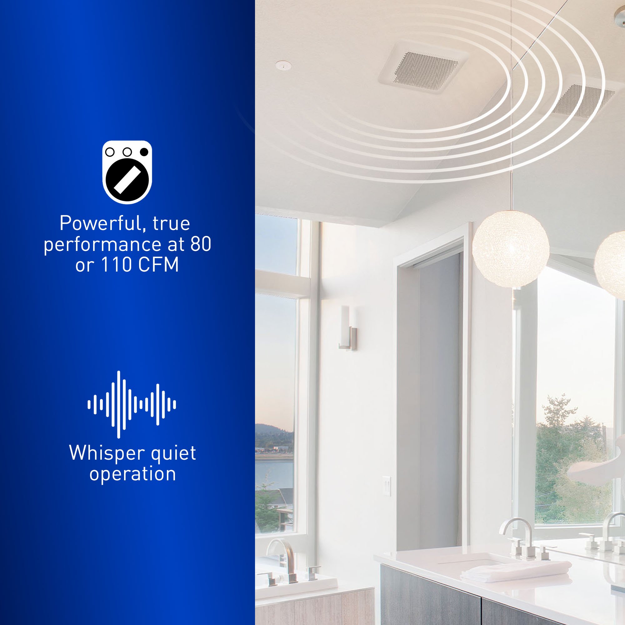 Whisper Choice® DC Fan, Pick-A-Flow®, 80/110 CFM | Panasonic North