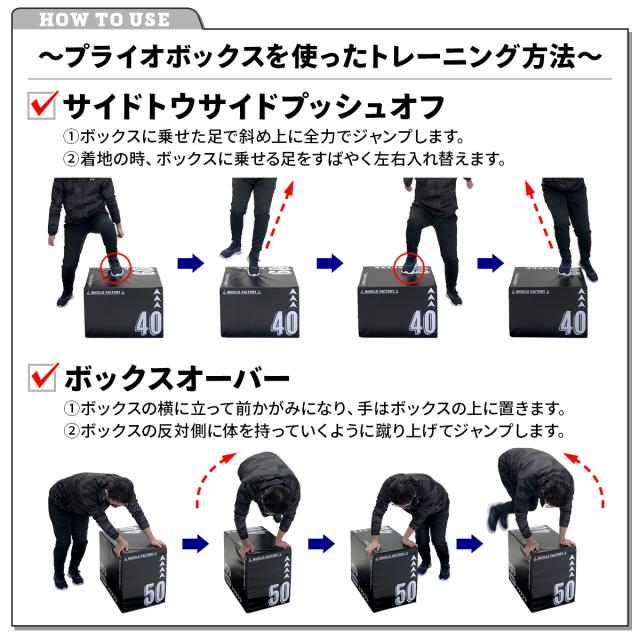 プライオボックス ソフト 40×50×60cm 2個セット プライオメトリクス